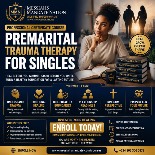 Premarital Trauma Therapy for Singles Apostl Gideo Oluwalana Messiahs Mandate Nation
